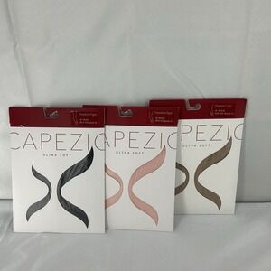 Lot Of 3 Capezio Girls 8-12 Ultra Soft Transition Tights Pink 1916C, Tan, Black